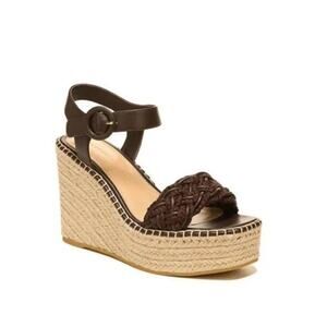 Veronica Beard Women's Reema Espadrille Wedge Sandals Brown Espresso Sz 10